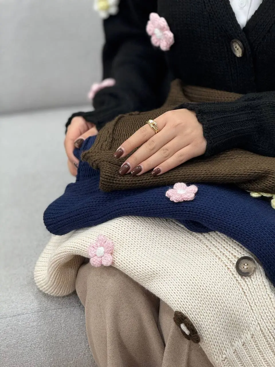 بافت جلو دکمه ترک نازگل 1